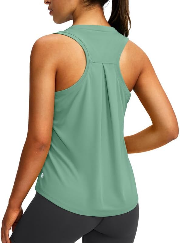 G Gradual Women's Workout Tops Racerback Athletic Tank Tops | Sleeveless, Loose Fit, Crew Neck, Ultra-soft, Moisture Wicking, Yoga Running Gym Shirts for Women