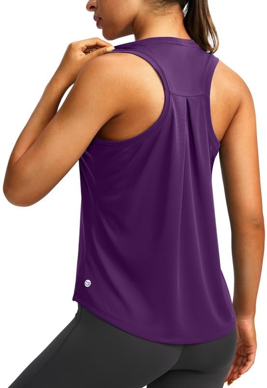 G Gradual Women's Workout Tops Racerback Athletic Tank Tops | Sleeveless, Loose Fit, Crew Neck, Ultra-soft, Moisture Wicking, Yoga Running Gym Shirts for Women