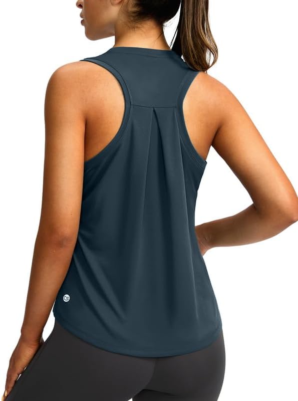 G Gradual Women's Workout Tops Racerback Athletic Tank Tops | Sleeveless, Loose Fit, Crew Neck, Ultra-soft, Moisture Wicking, Yoga Running Gym Shirts for Women