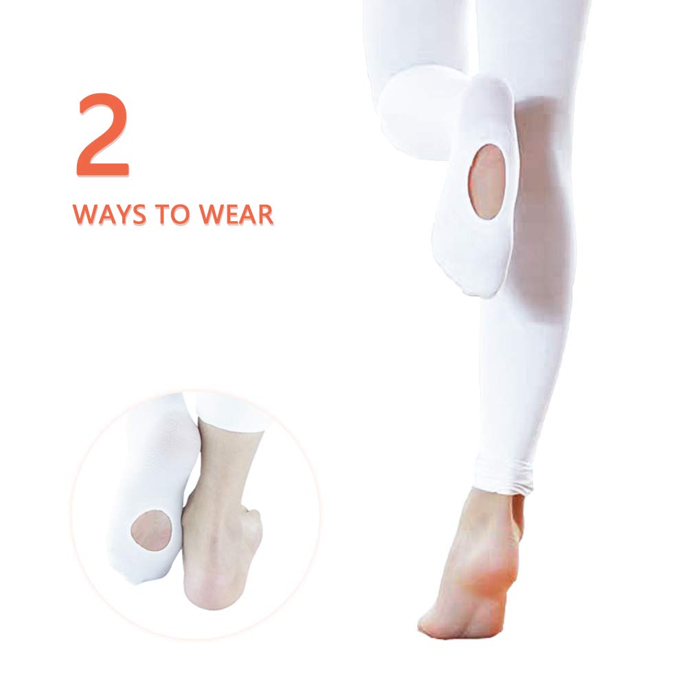 Stelle Girls' Convertible & Transition Ballet Tights for Toddler Dance Kid | High Waist, Stretch, Opaque, Soft Footless Stockings, Teen & Youth Pantyhose, Ballerina, Class, Studio, Performance, Recital