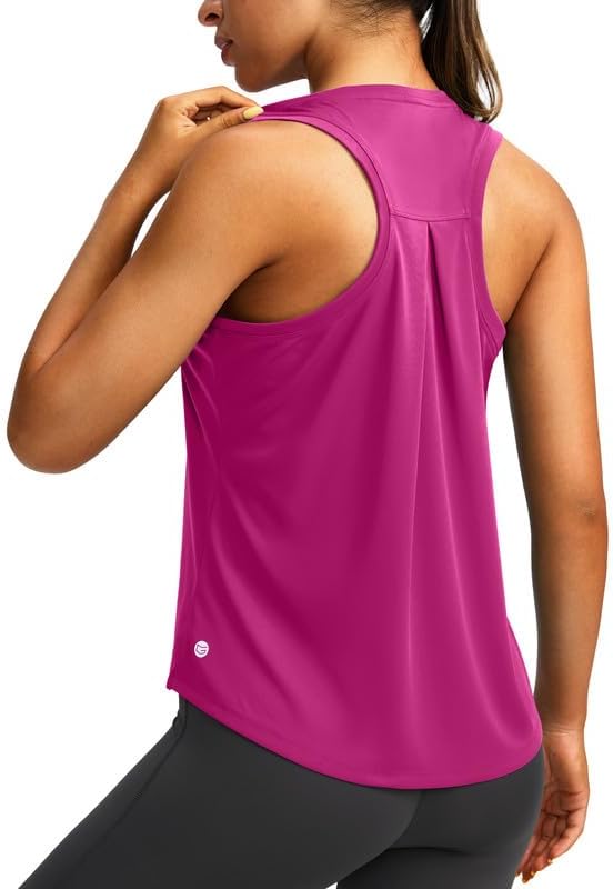 G Gradual Women's Workout Tops Racerback Athletic Tank Tops | Sleeveless, Loose Fit, Crew Neck, Ultra-soft, Moisture Wicking, Yoga Running Gym Shirts for Women