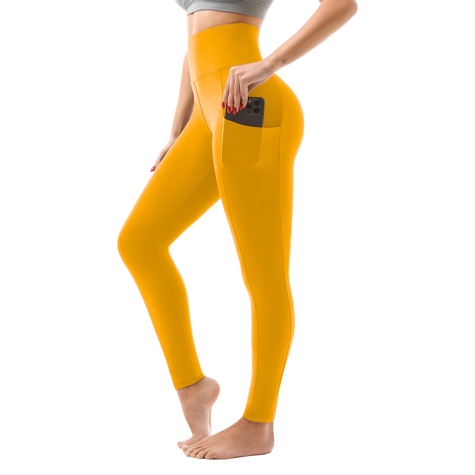 SINOPHANT High Waisted Leggings Women with Pockets | Women, Full Length, Buttery Soft Stretchy, Yoga Pants