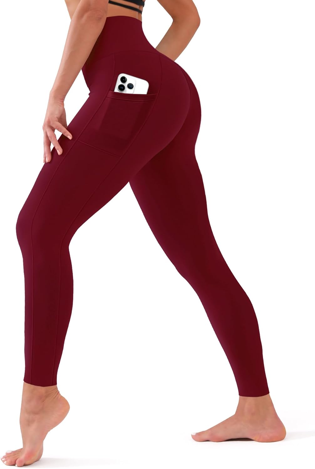 Bluemaple High Waisted Leggings for Women - Tummy Control Pants Non See Through Workout Soft Yoga Pants for Running Plus Size
