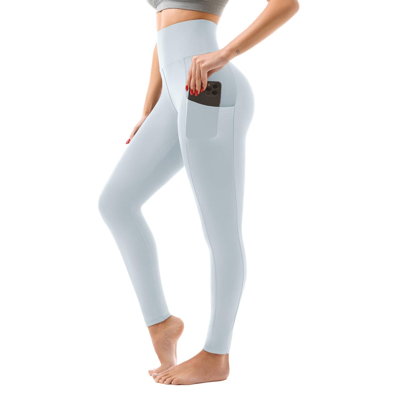 SINOPHANT High Waisted Leggings Women with Pockets | Women, Full Length, Buttery Soft Stretchy, Yoga Pants