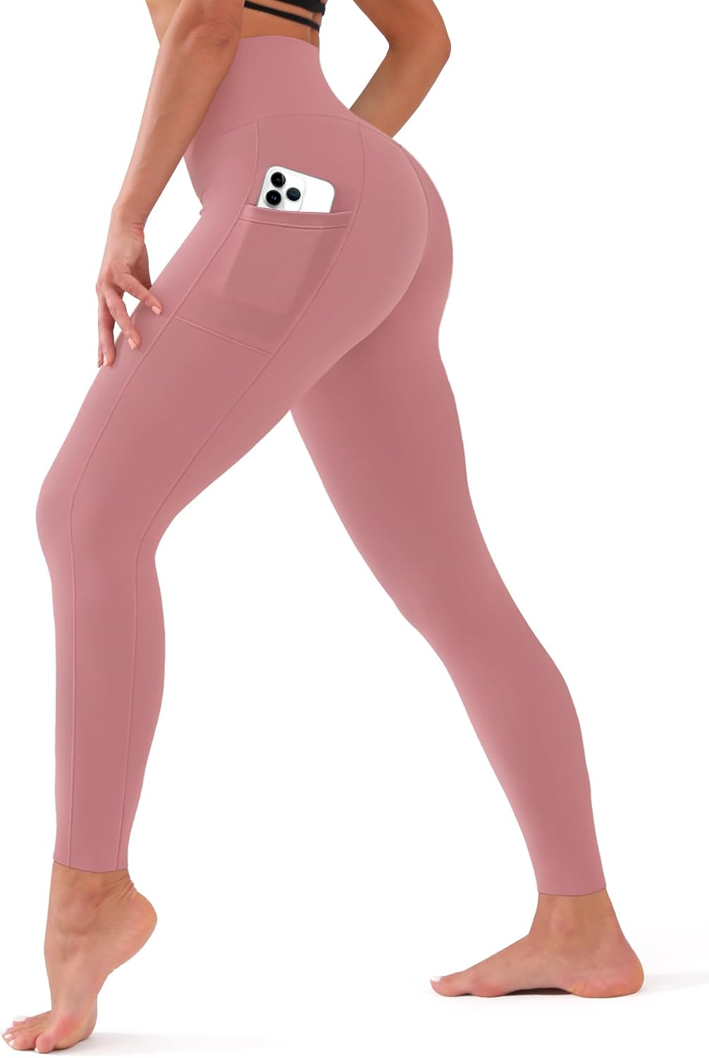 Bluemaple High Waisted Leggings for Women - Tummy Control Pants Non See Through Workout Soft Yoga Pants for Running Plus Size