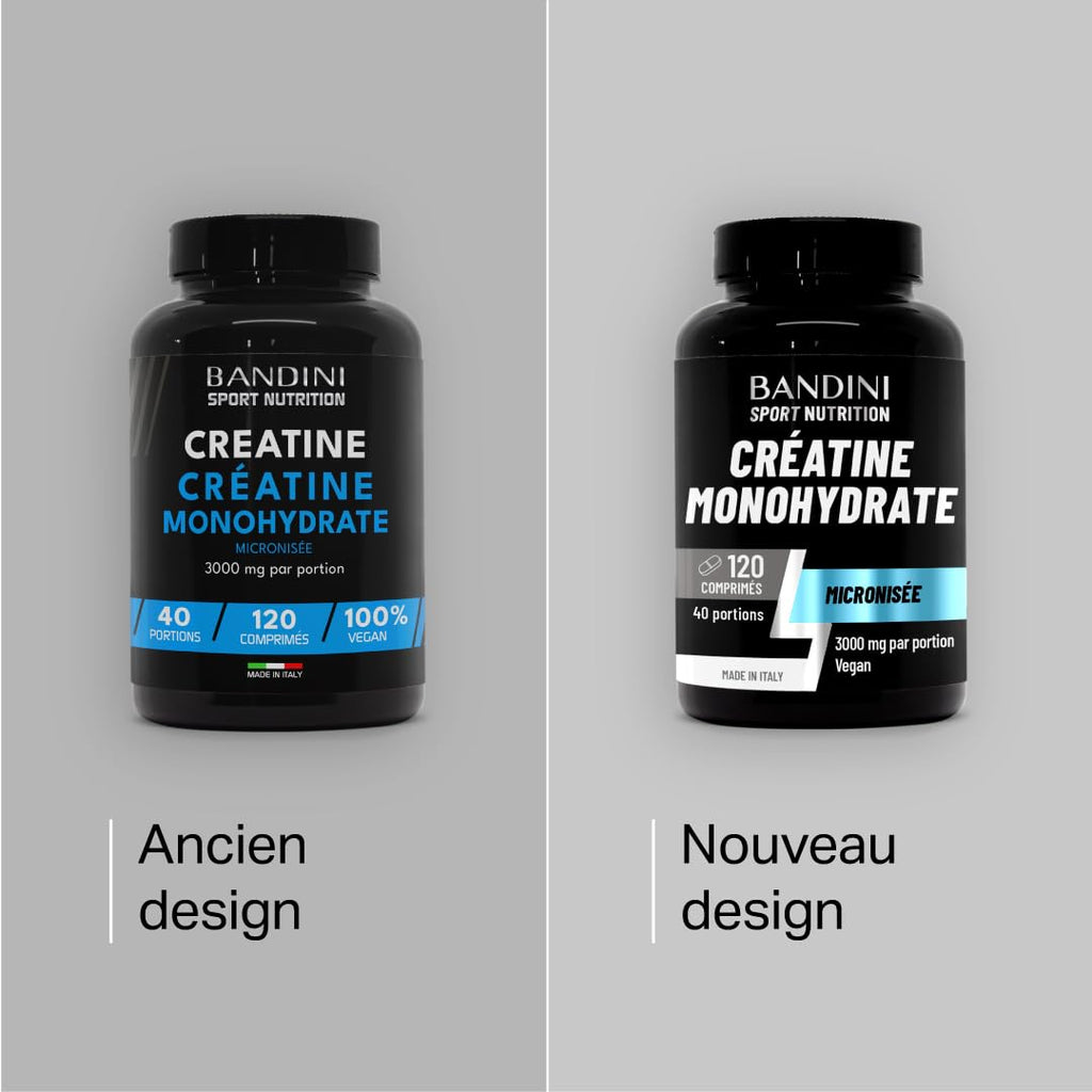 Bandini® Créatine Monohydrate 300 Comprimés (+3 Mois) 3000mg à dose - | Augmente les Performances Physiques & la Force Musculaire - Booster Musculation Puissant - Creatine Micronisée Pure et Vegan
