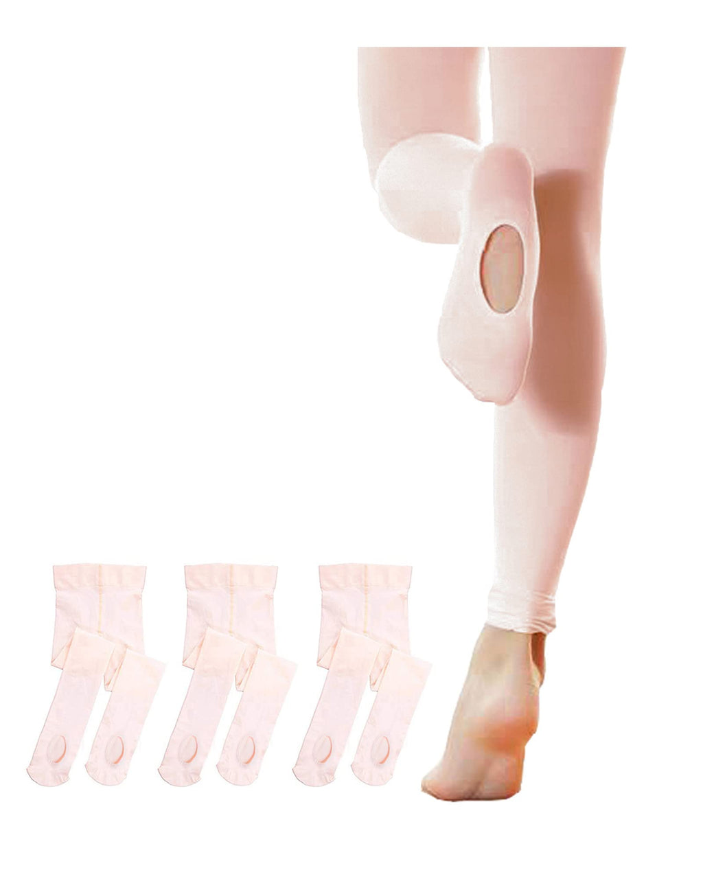 Stelle Girls' Convertible & Transition Ballet Tights for Toddler Dance Kid | High Waist, Stretch, Opaque, Soft Footless Stockings, Teen & Youth Pantyhose, Ballerina, Class, Studio, Performance, Recital