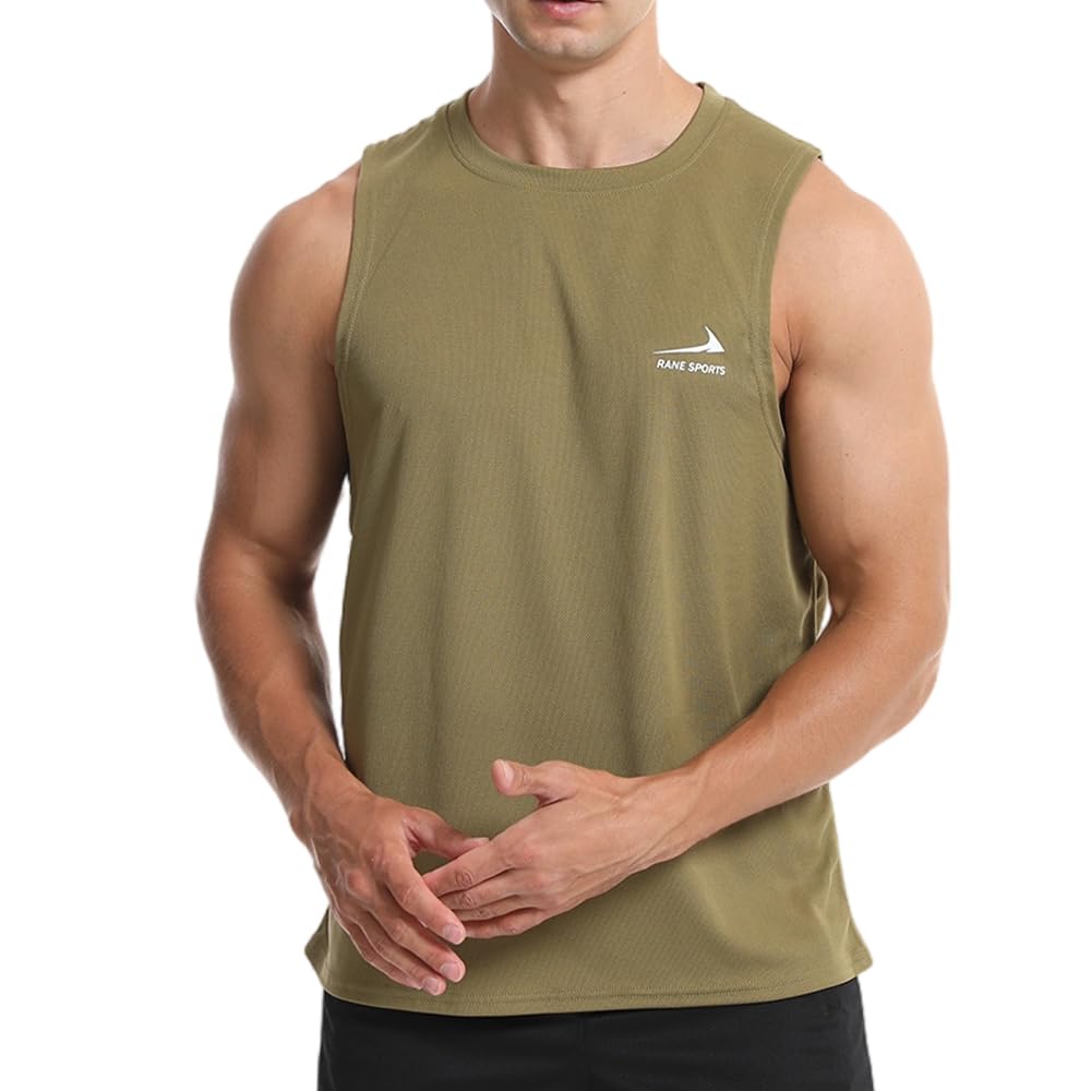 Men's Sleeveless Vest Running Gym Quick Dry Breathable Vest Sports T-Shirt