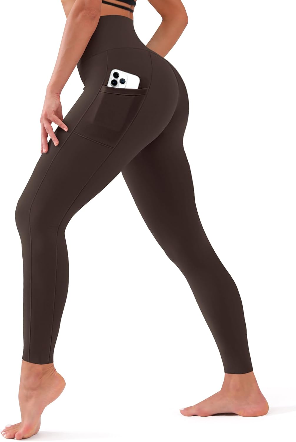 Bluemaple High Waisted Leggings for Women - Tummy Control Pants Non See Through Workout Soft Yoga Pants for Running Plus Size