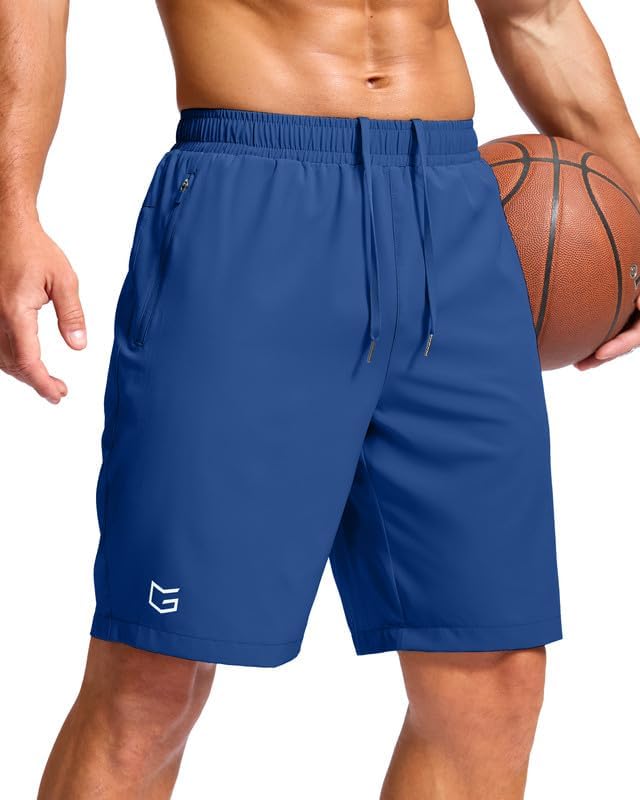G Gradual Men's Athletic Running Shorts with 2 Zipper Pockets 7"/ 5"/ 9" | Quick Dry, Lightweight, Breathable, Moisture Wicking, Workout, Gym