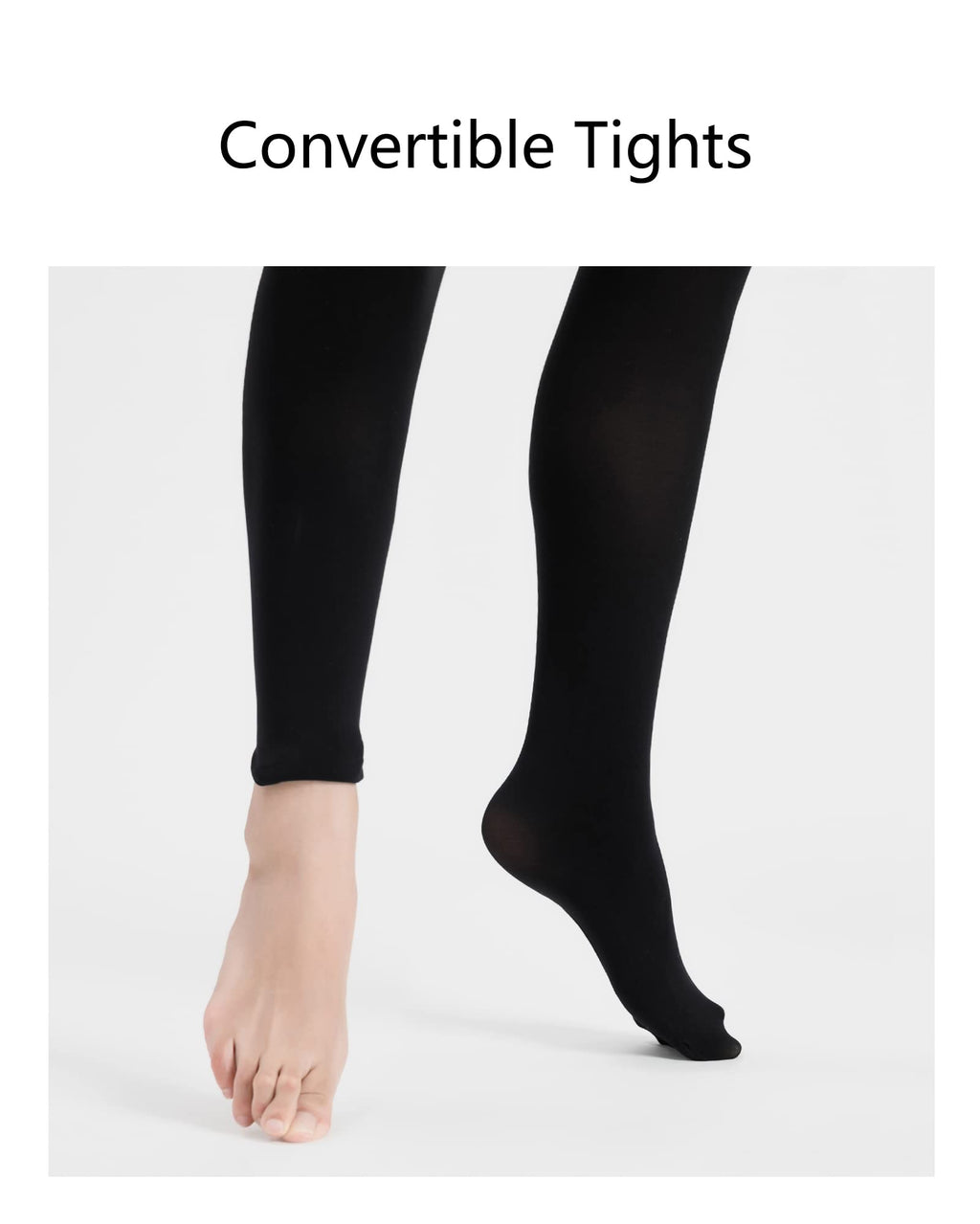 Stelle Girls' Convertible & Transition Ballet Tights for Toddler Dance Kid | High Waist, Stretch, Opaque, Soft Footless Stockings, Teen & Youth Pantyhose, Ballerina, Class, Studio, Performance, Recital