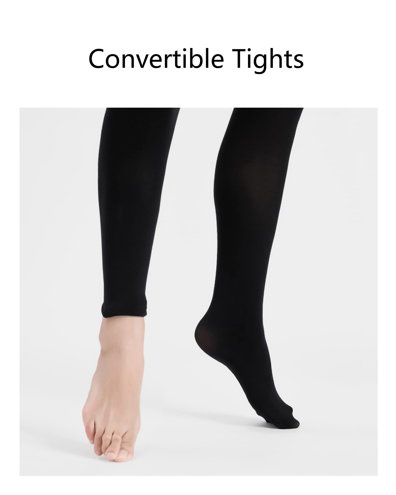 Stelle Girls' Convertible & Transition Ballet Tights for Toddler Dance Kid | High Waist, Stretch, Opaque, Soft Footless Stockings, Teen & Youth Pantyhose, Ballerina, Class, Studio, Performance, Recital