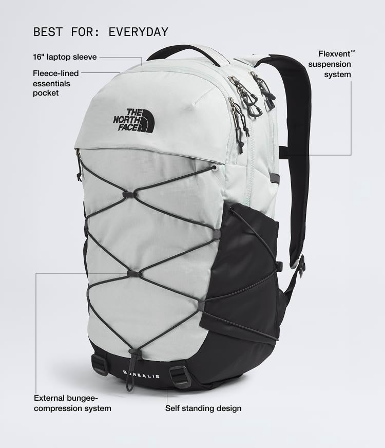 The North Face Vault Everyday Laptop Backpack - PFAS Free, Clay Grey/New Taupe Green, One Size