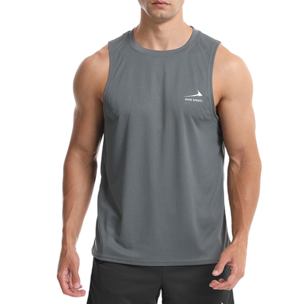 Men's Sleeveless Vest Running Gym Quick Dry Breathable Vest Sports T-Shirt