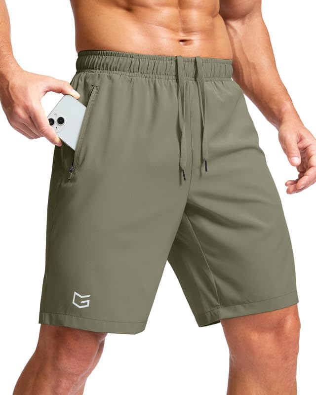 G Gradual Men's Athletic Running Shorts with 2 Zipper Pockets 7"/ 5"/ 9" | Quick Dry, Lightweight, Breathable, Moisture Wicking, Workout, Gym