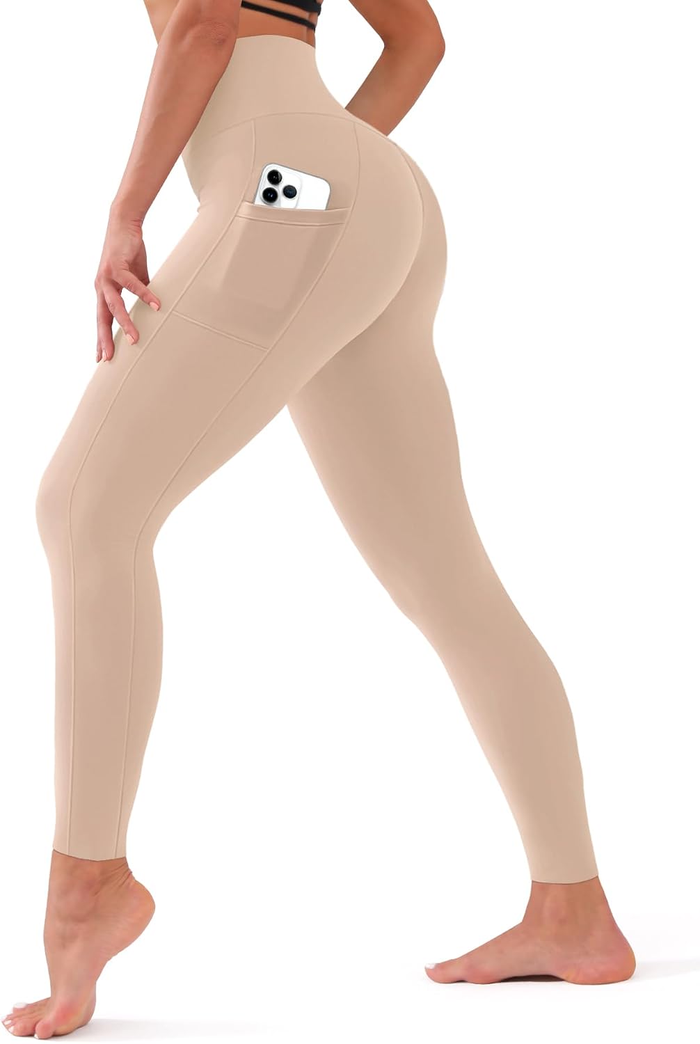 Bluemaple High Waisted Leggings for Women - Tummy Control Pants Non See Through Workout Soft Yoga Pants for Running Plus Size
