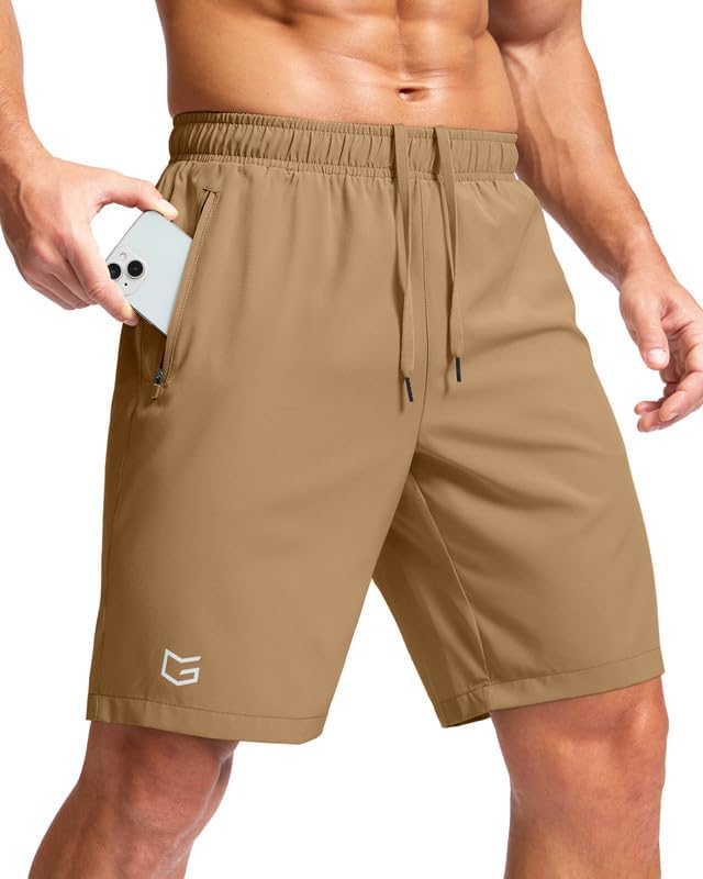 G Gradual Men's Athletic Running Shorts with 2 Zipper Pockets 7"/ 5"/ 9" | Quick Dry, Lightweight, Breathable, Moisture Wicking, Workout, Gym