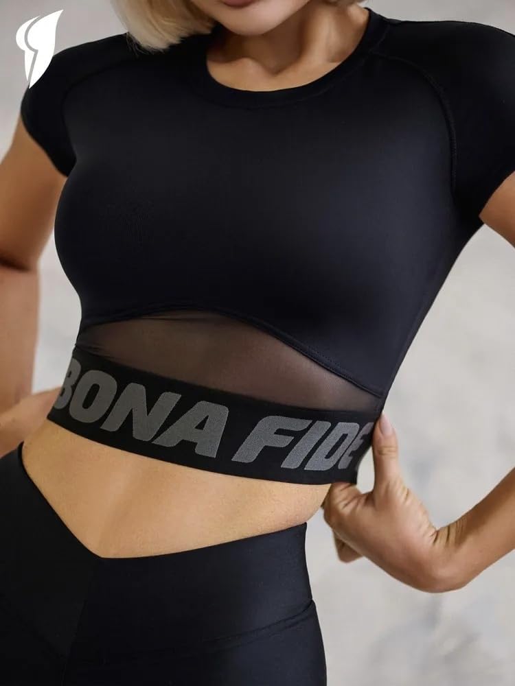Bona Fide Women's Performance Top - Breathable Slim Fit Yoga Fitness | tank top or t-shirt, short or long sleeve, stretchy fabric, running and gym