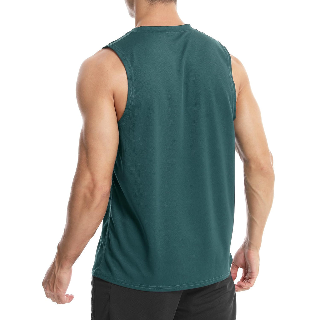 Men's Sleeveless Vest Running Gym Quick Dry Breathable Vest Sports T-Shirt