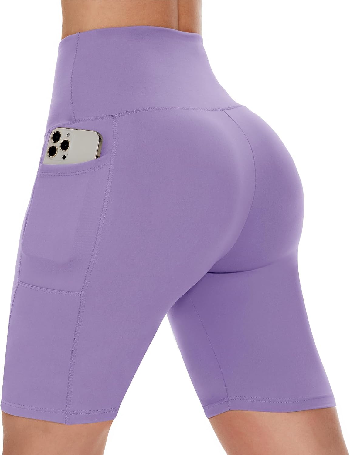 Biker Shorts Women with Pockets - 3"/5"/8" Workout Gym Spandex Yoga Shorts | High Waisted Tummy Control Shorts, Fitness Clothing, Womens Clothes for Running Athletic Exercise Sports