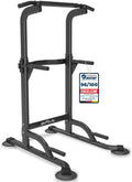 DH FitLife Barre de Traction Power Tower 10 Niveaux, Multifonction | Charge 150 kg｜Chaise Romaine Musculation｜Poignées Antidérapantes｜Barre Traction Réglable｜Home Gym Compact