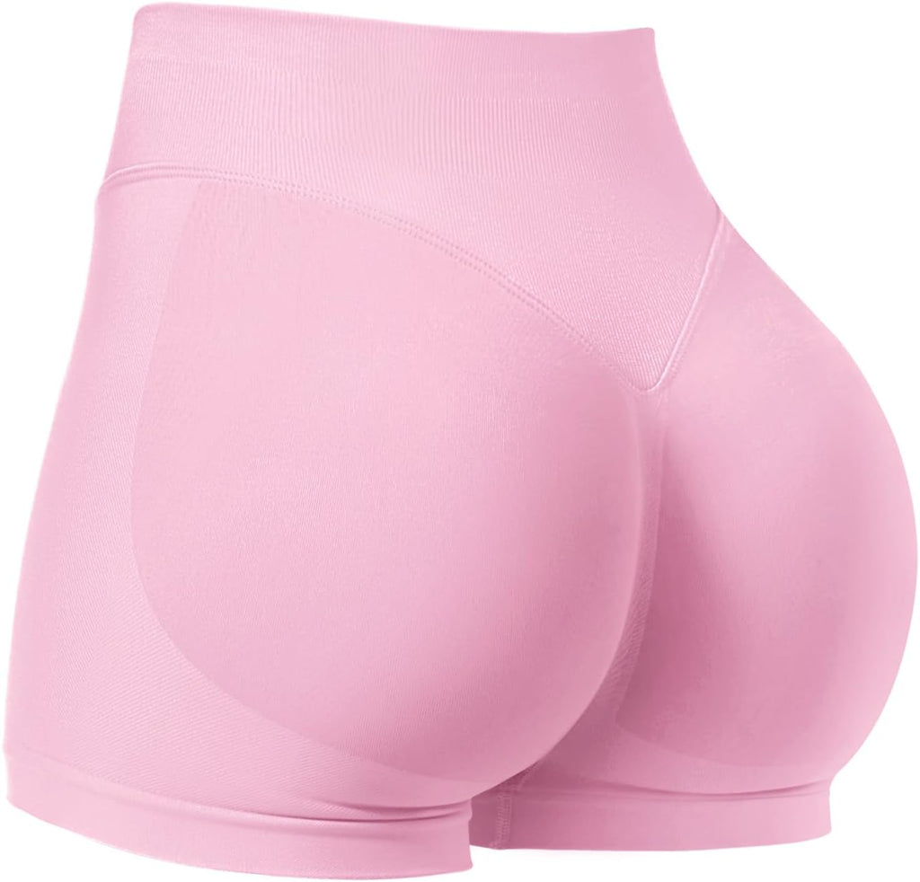 VOYJOY Women Workout Impact Shorts 2.5"/ 3.6"/ 4.5"/ 6" Scrunch Butt Booty | Tummy Control, High Waisted, Bike Short, Gentle Compression, for Women
