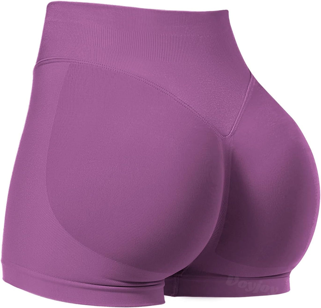 VOYJOY Women Workout Impact Shorts 2.5"/ 3.6"/ 4.5"/ 6" Scrunch Butt Booty | Tummy Control, High Waisted, Bike Short, Gentle Compression, for Women