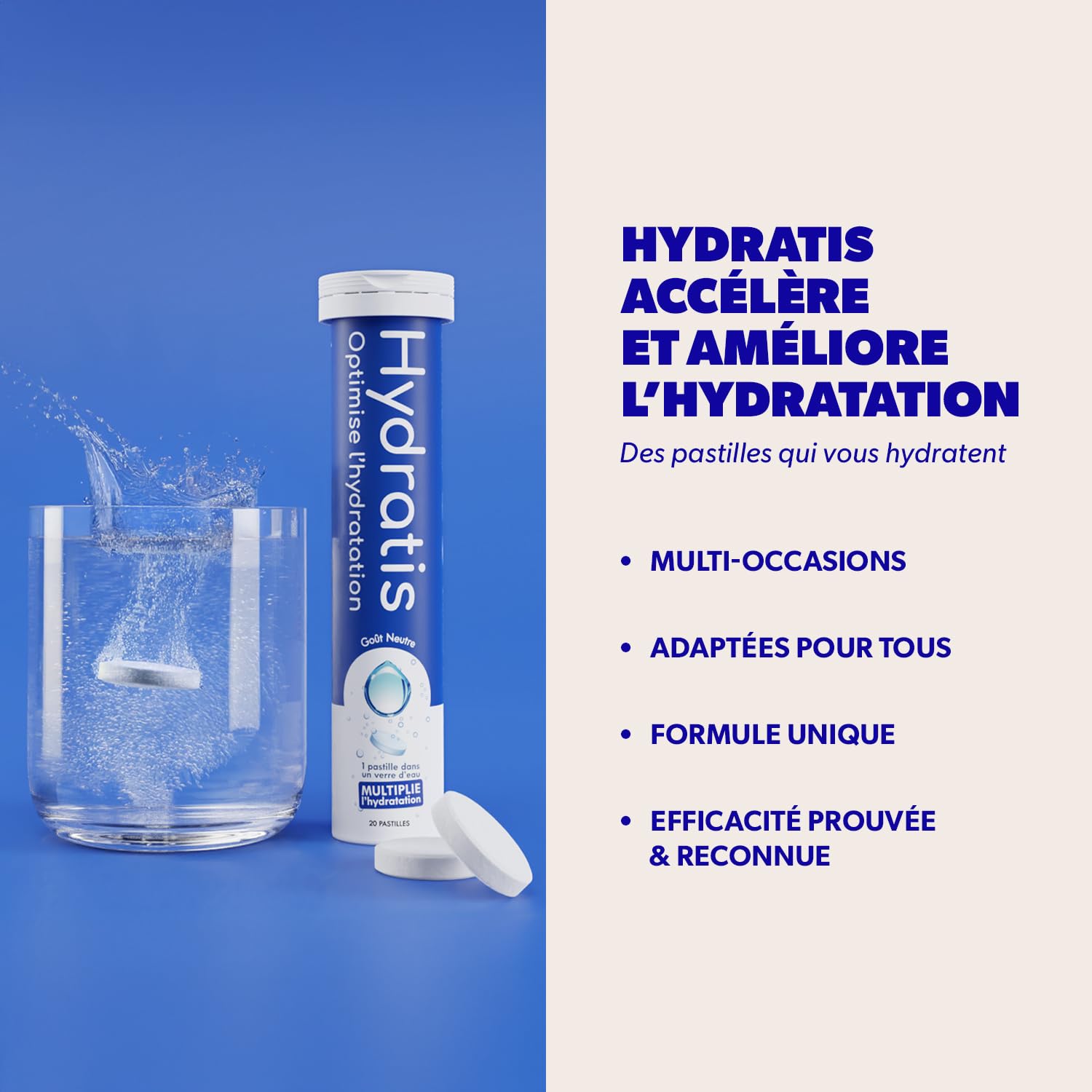 HYDRATIS - Pastilles Hydratation Electrolytes - Mix Fruits des Bois + Pêche - Améliore l'Hydratation et Favorise l'Énergie - Formule Isotonique - Sport, Récupération - 2 tubes (40 Pastilles) | Améliore l'Hydratation et Favorise l'Énergie - Formule Isotoni