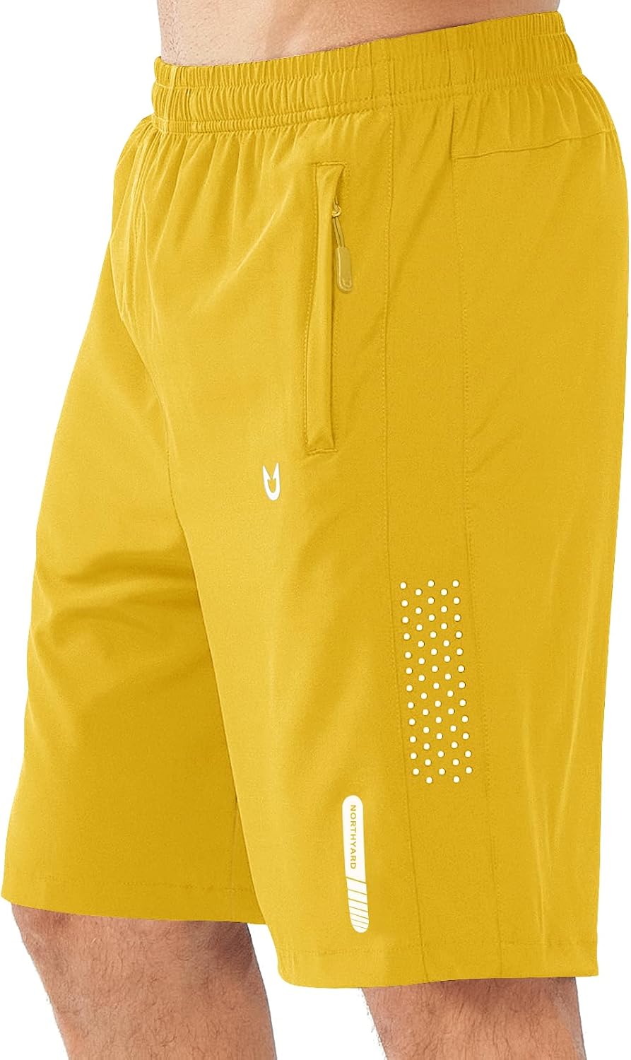 NORTHYARD Men's Athletic Running Shorts Gym Workout 7"/9"/5" Zipper Pockets | Quick Dry, Lightweight, Breathable, Unlined, Moisture-wicking, Reflective Strips, Elastic Waist, Sports Basketball Tennis