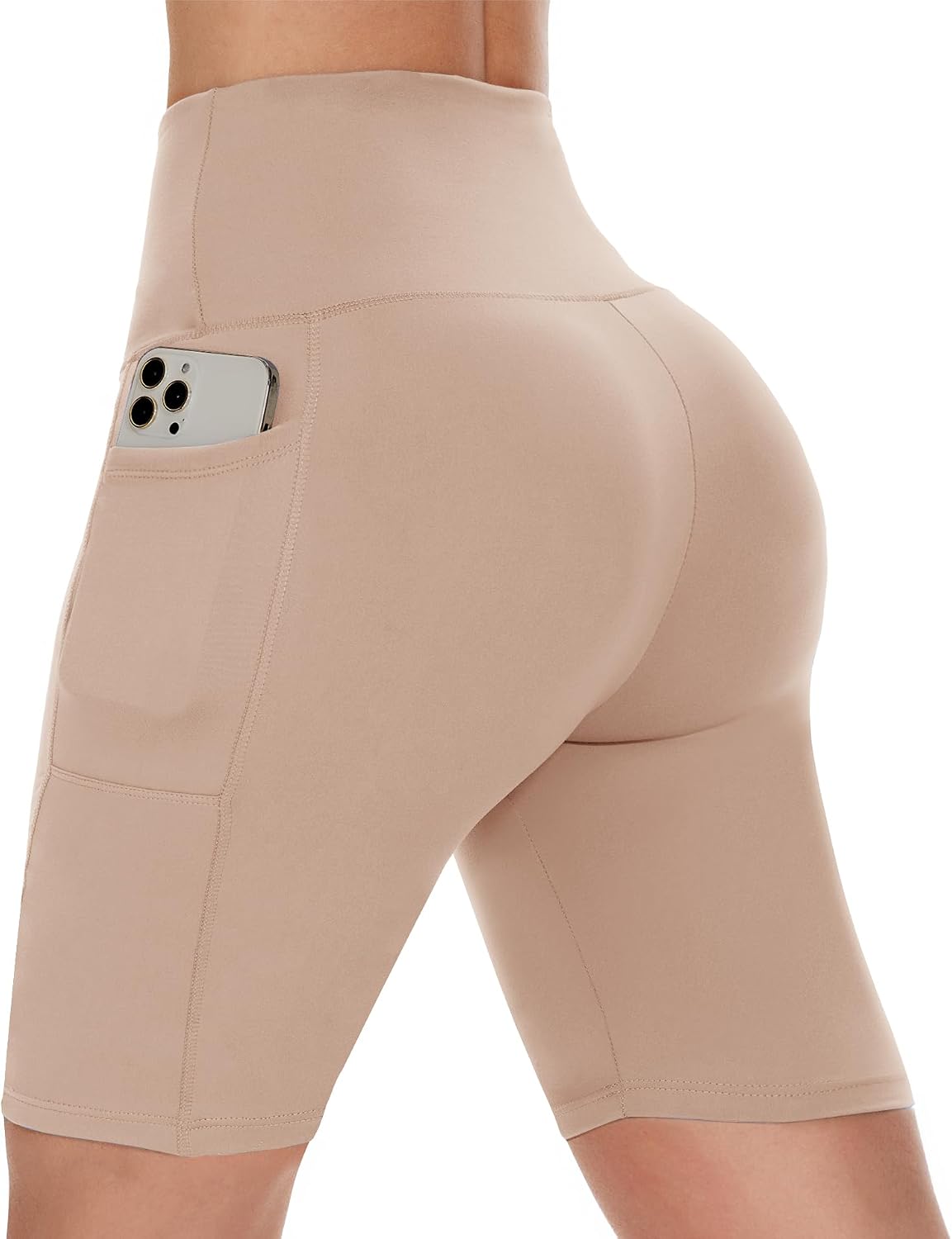 Biker Shorts Women with Pockets - 3"/5"/8" Workout Gym Spandex Yoga Shorts | High Waisted Tummy Control Shorts, Fitness Clothing, Womens Clothes for Running Athletic Exercise Sports
