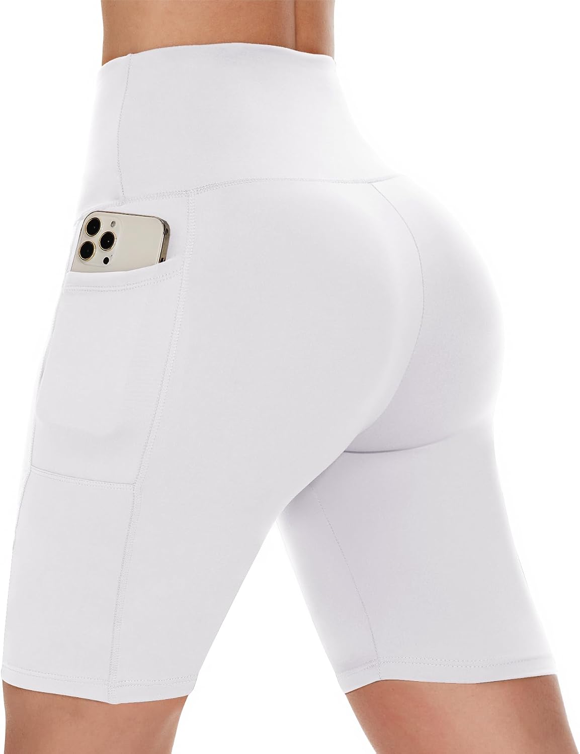Biker Shorts Women with Pockets - 3"/5"/8" Workout Gym Spandex Yoga Shorts | High Waisted Tummy Control Shorts, Fitness Clothing, Womens Clothes for Running Athletic Exercise Sports