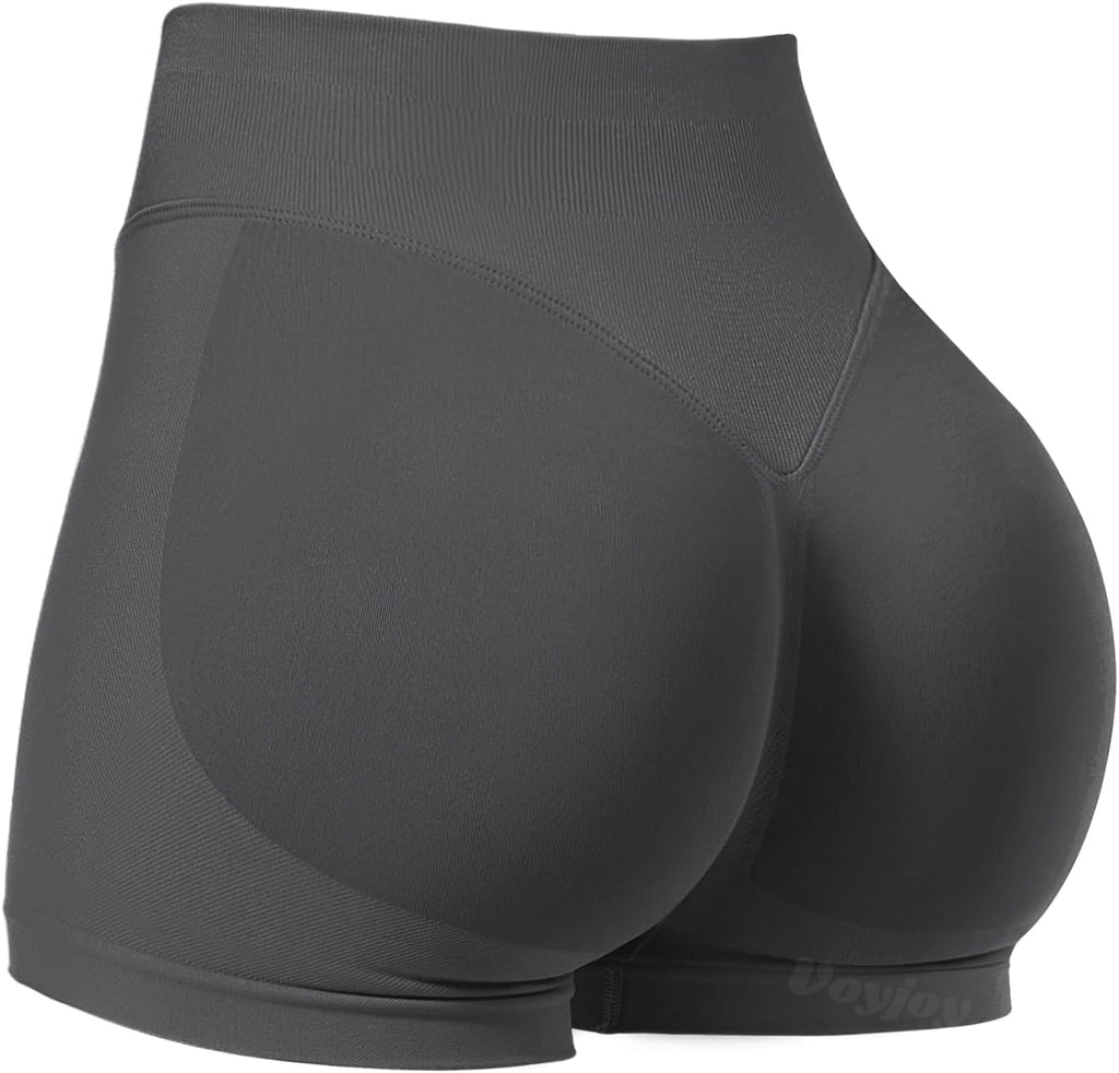 VOYJOY Women Workout Impact Shorts 2.5"/ 3.6"/ 4.5"/ 6" Scrunch Butt Booty | Tummy Control, High Waisted, Bike Short, Gentle Compression, for Women