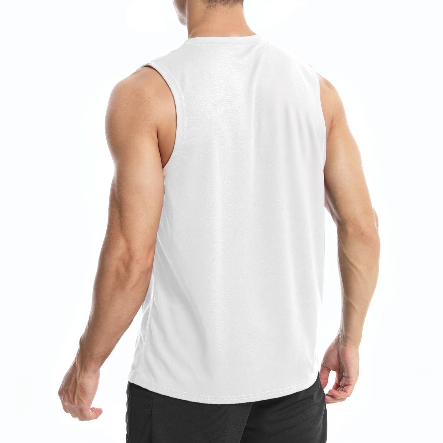 Men's Sleeveless Vest Running Gym Quick Dry Breathable Vest Sports T-Shirt