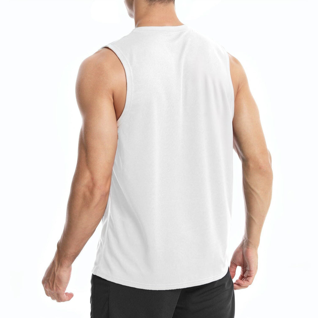 Men's Sleeveless Vest Running Gym Quick Dry Breathable Vest Sports T-Shirt