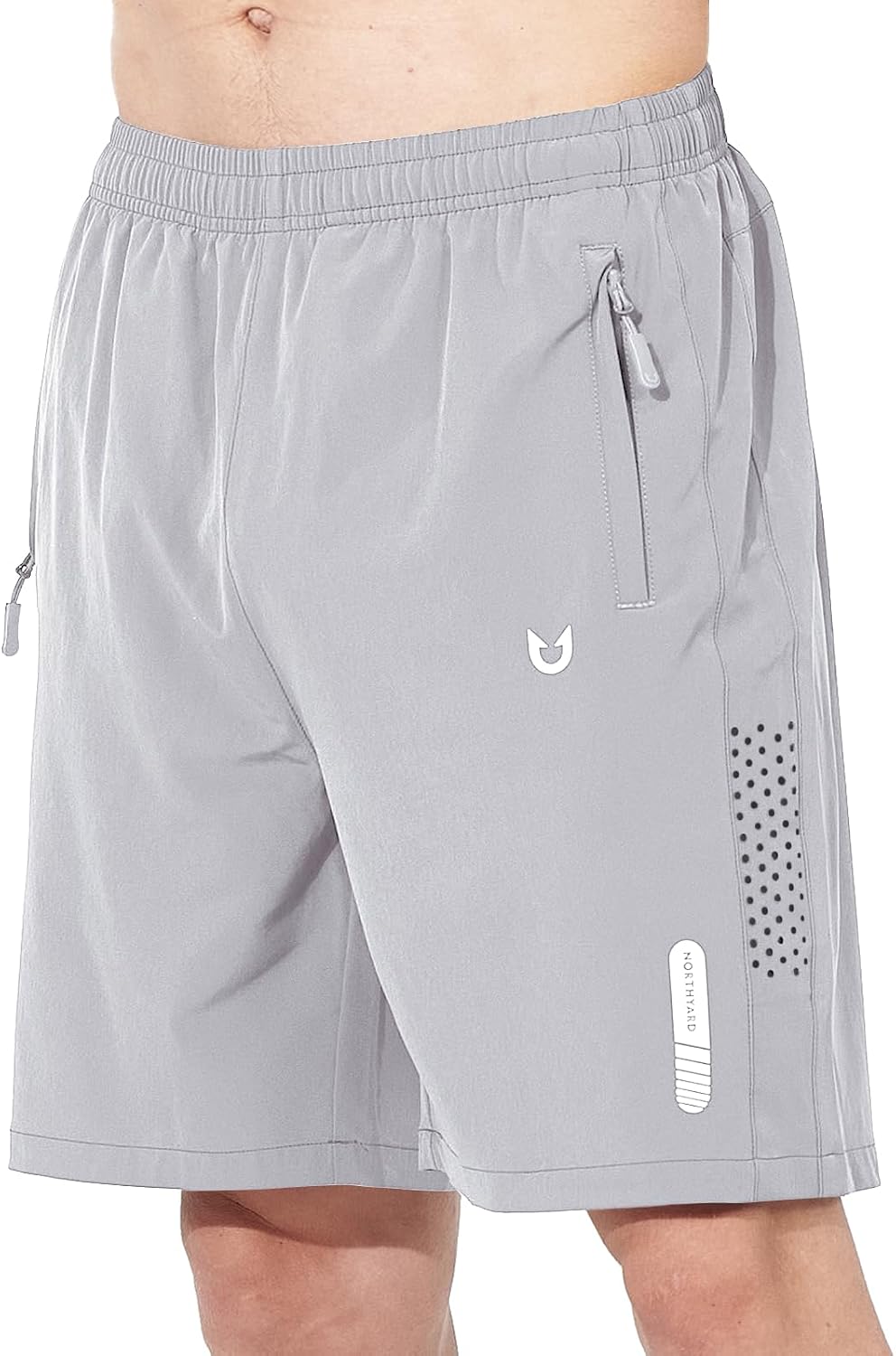 NORTHYARD Men's Athletic Running Shorts Gym Workout 7"/9"/5" Zipper Pockets | Quick Dry, Lightweight, Breathable, Unlined, Moisture-wicking, Reflective Strips, Elastic Waist, Sports Basketball Tennis