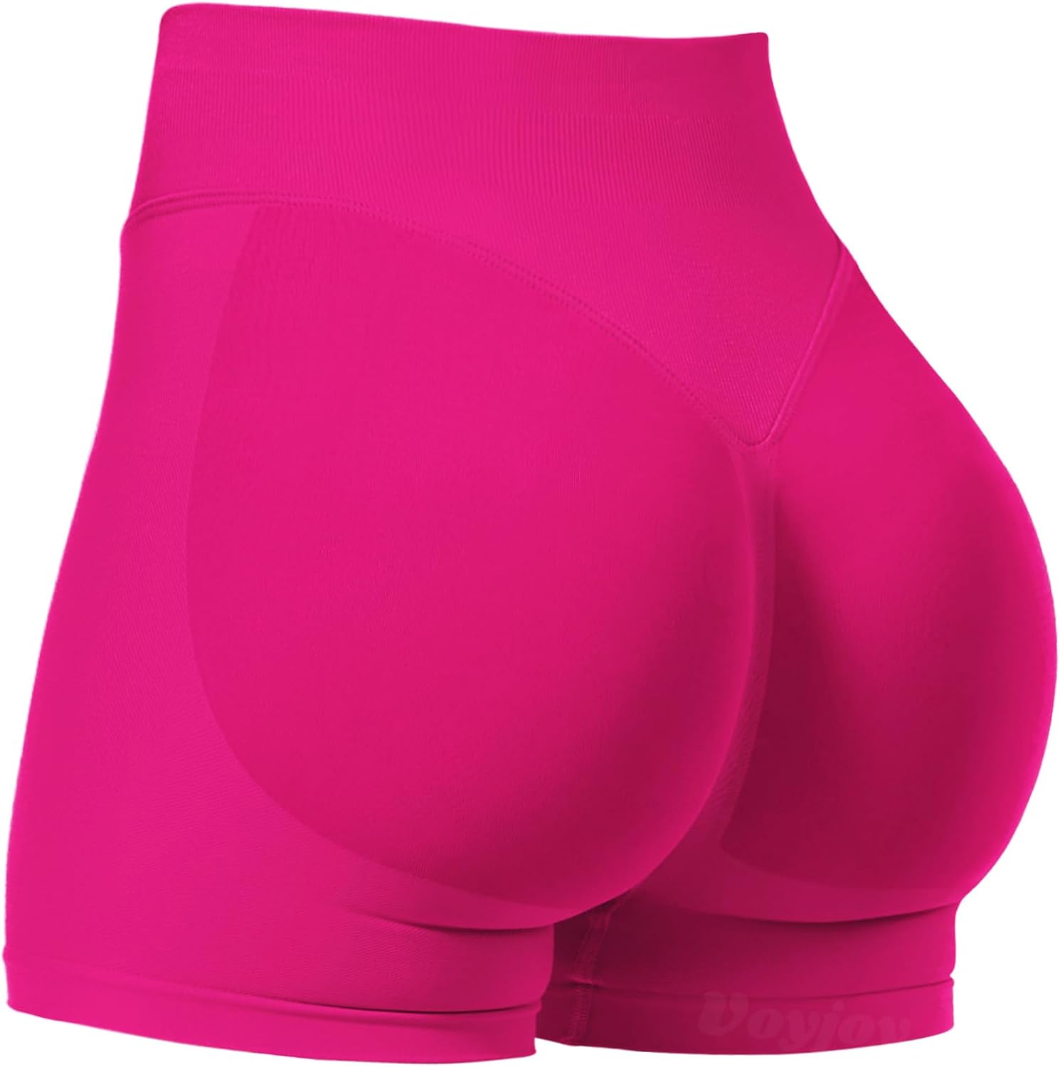 VOYJOY Women Workout Impact Shorts 2.5"/ 3.6"/ 4.5"/ 6" Scrunch Butt Booty | Tummy Control, High Waisted, Bike Short, Gentle Compression, for Women