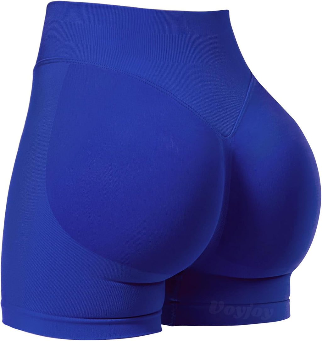 VOYJOY Women Workout Impact Shorts 2.5"/ 3.6"/ 4.5"/ 6" Scrunch Butt Booty | Tummy Control, High Waisted, Bike Short, Gentle Compression, for Women
