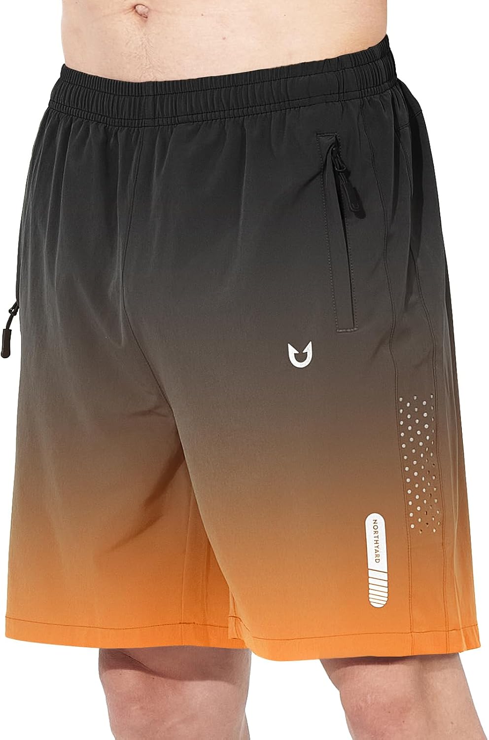 NORTHYARD Men's Athletic Running Shorts Gym Workout 7"/9"/5" Zipper Pockets | Quick Dry, Lightweight, Breathable, Unlined, Moisture-wicking, Reflective Strips, Elastic Waist, Sports Basketball Tennis