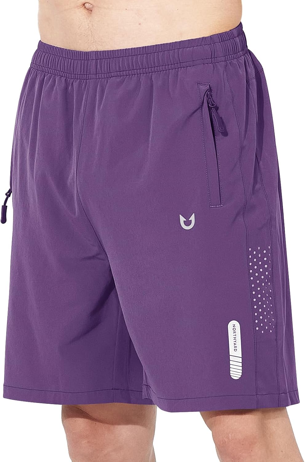 NORTHYARD Men's Athletic Running Shorts Gym Workout 7"/9"/5" Zipper Pockets | Quick Dry, Lightweight, Breathable, Unlined, Moisture-wicking, Reflective Strips, Elastic Waist, Sports Basketball Tennis