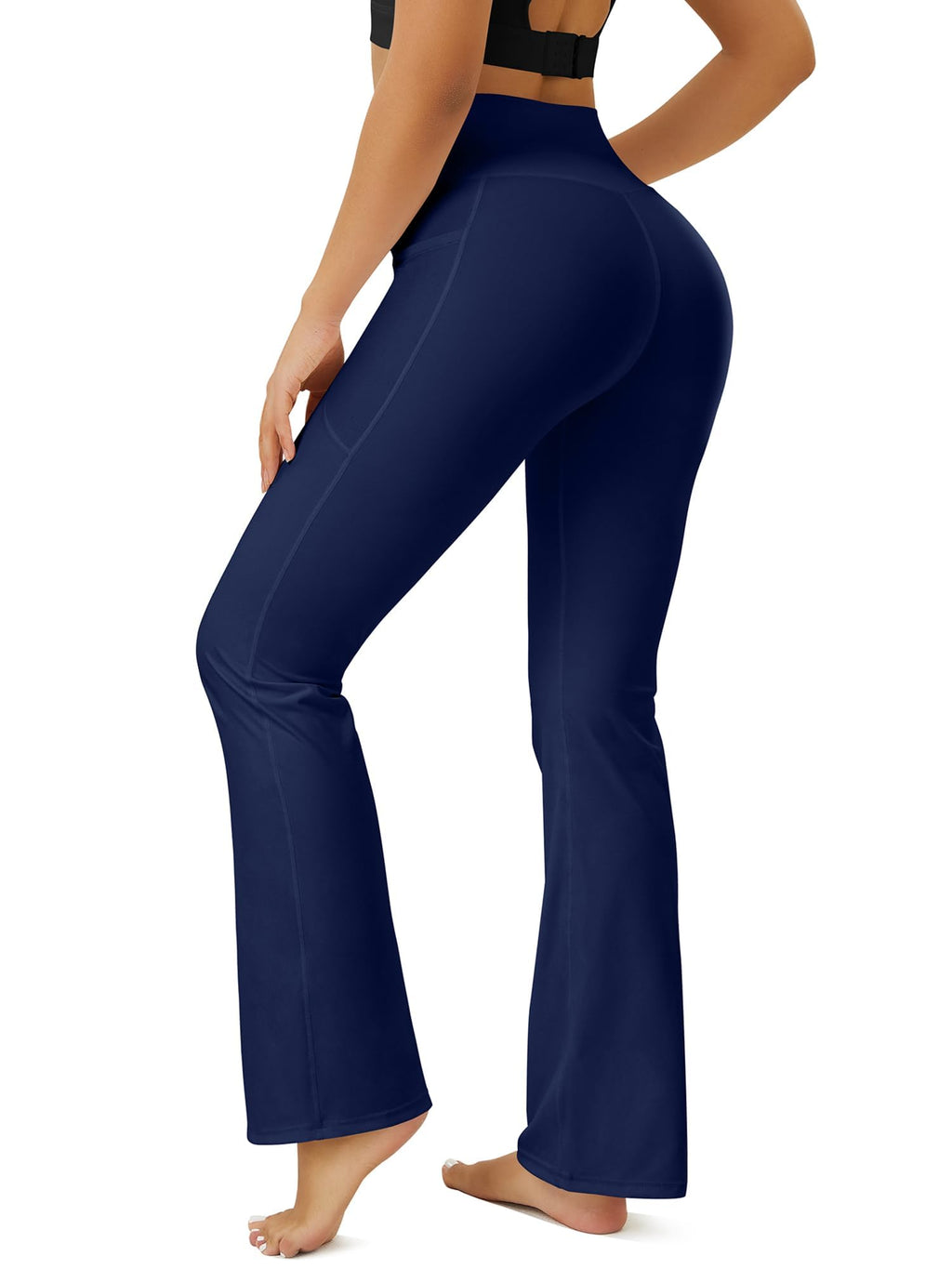 FOHOFO Yoga Pants Women, Flare Leggings for Women with Pockets Crossover High Waisted Bootcut Yoga Pants