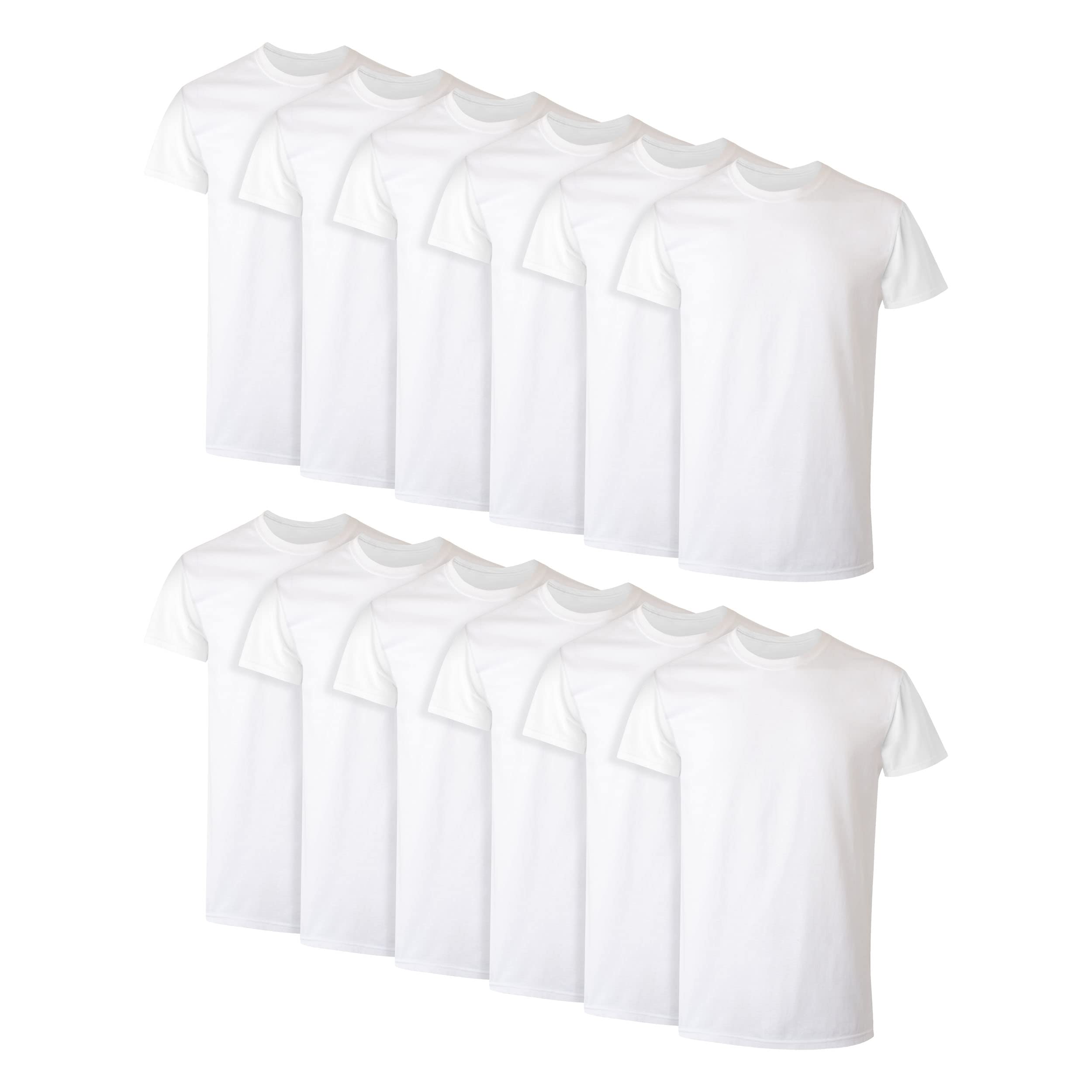 Hanes Men's Undershirt Packs, Stay-Tucked Soft Cotton Undershirts, Best Undershirts for Men, White/Black/Asstd Multipacks
