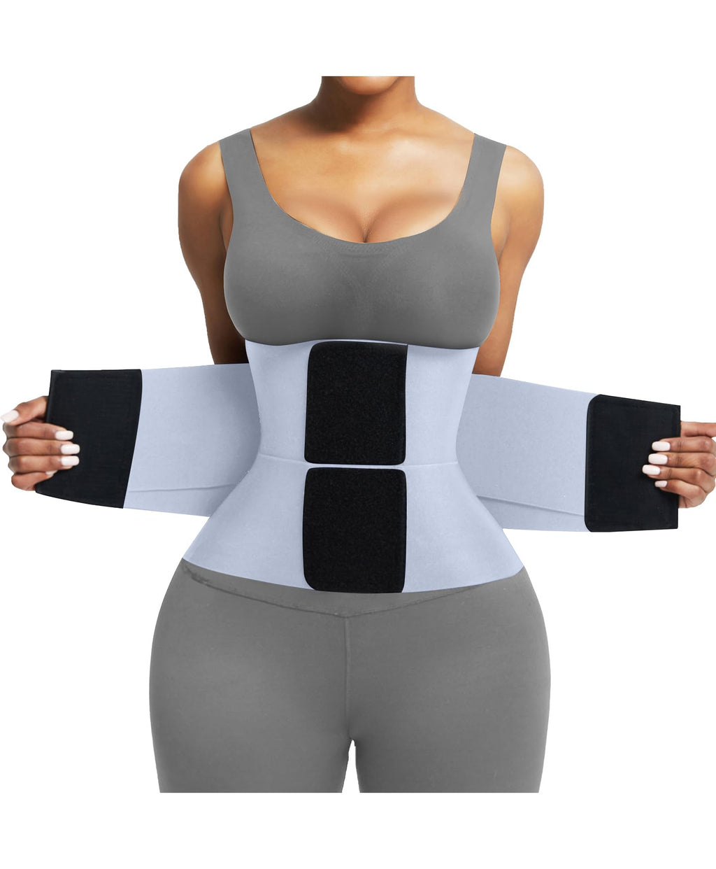 FeelinGirl Waist Trainer Belt Cincher Corset Tummy Control Faja Body Shaper | Hourglass Shaping, Triple Wrap, Hook-loop Closure, Postpartum Gym Workout, Underbust Girdle, Perspiring Fabric