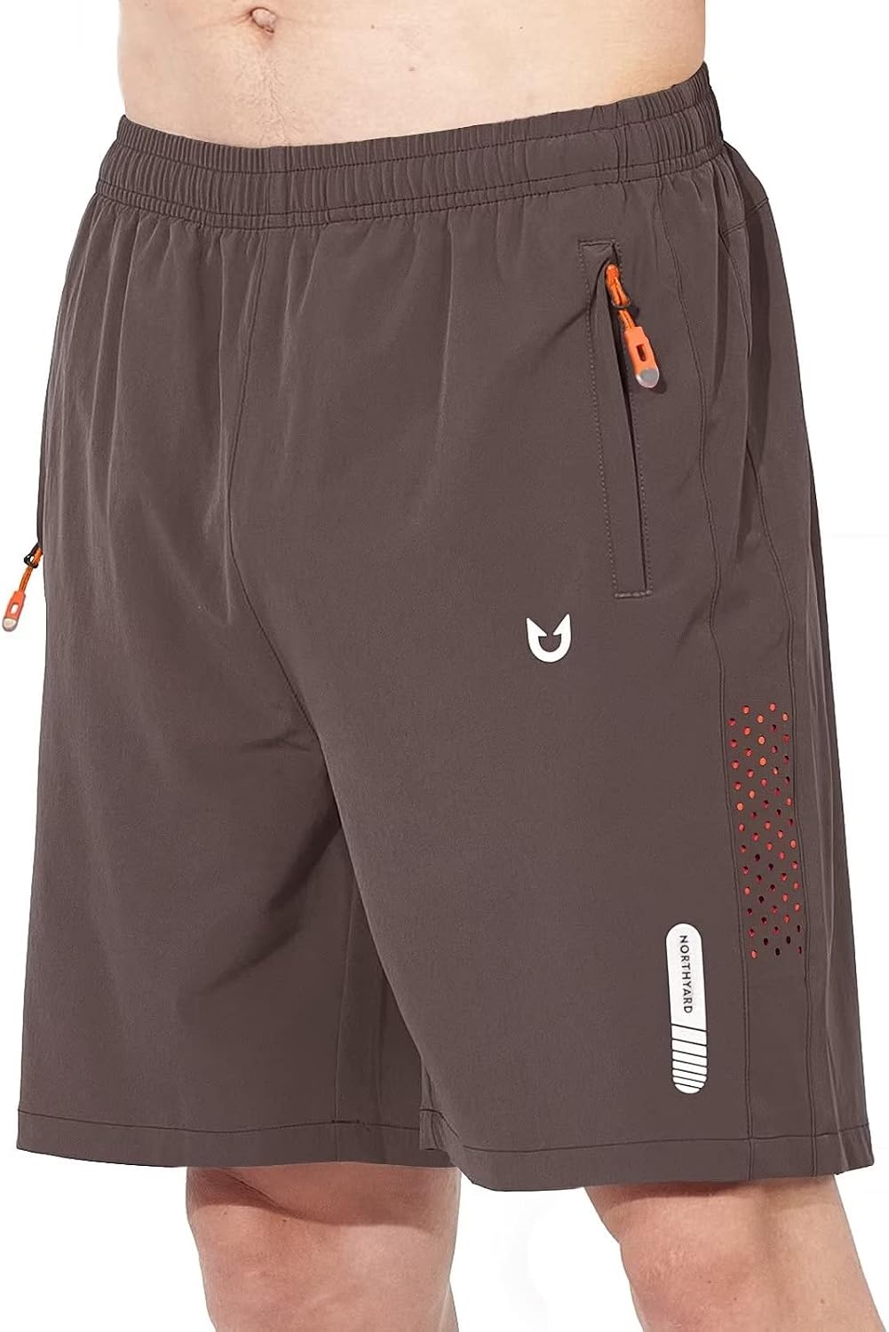 NORTHYARD Men's Athletic Running Shorts Gym Workout 7"/9"/5" Zipper Pockets | Quick Dry, Lightweight, Breathable, Unlined, Moisture-wicking, Reflective Strips, Elastic Waist, Sports Basketball Tennis