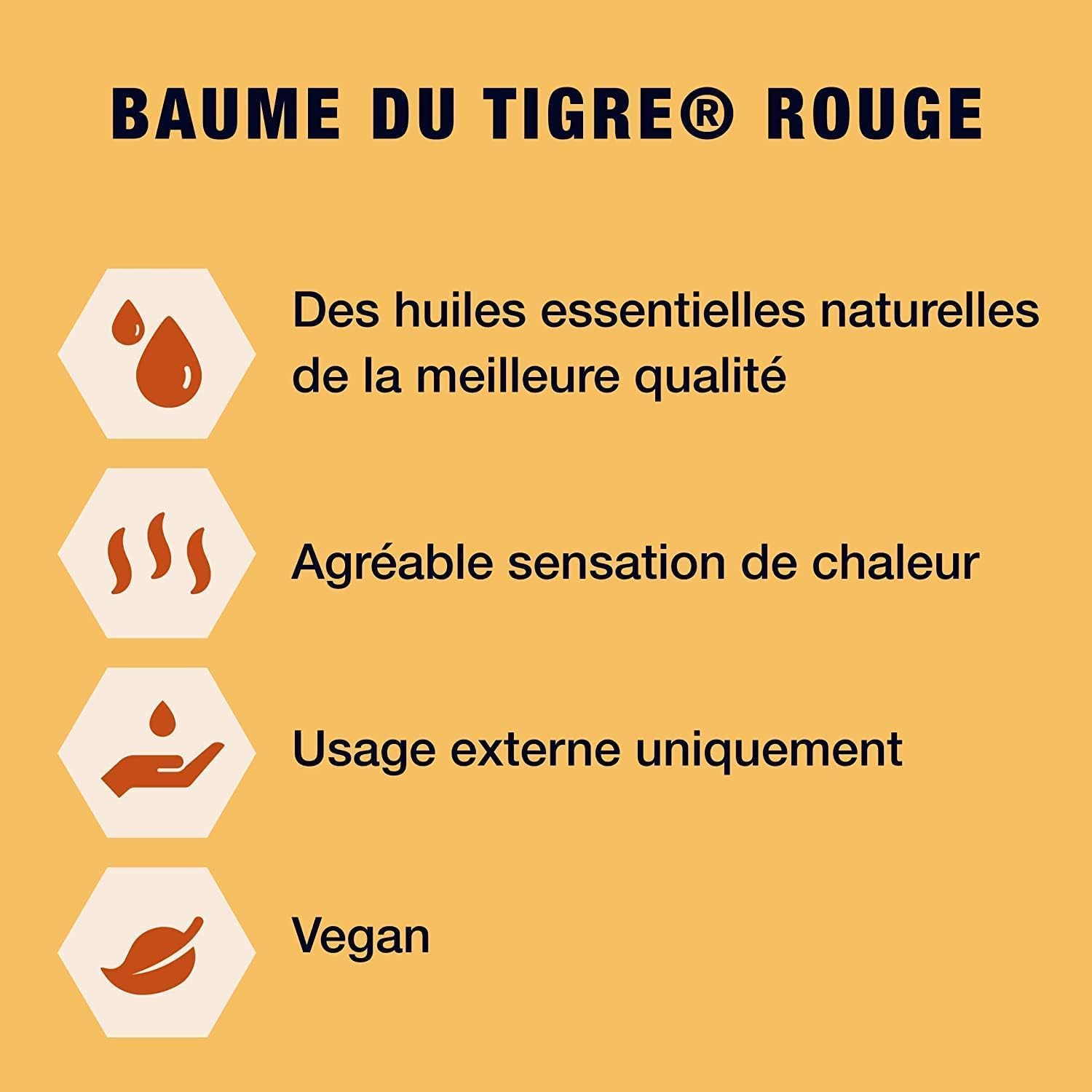 Tiger Balm® Baume du Tigre® Baume Rouge, Effet chaud, Avant l'effort, 30 g