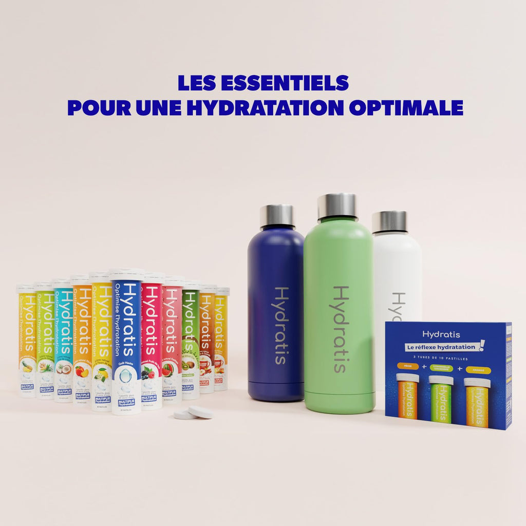 HYDRATIS - Pastilles Hydratation Electrolytes - Mix Fruits des Bois + Pêche - Améliore l'Hydratation et Favorise l'Énergie - Formule Isotonique - Sport, Récupération - 2 tubes (40 Pastilles) | Améliore l'Hydratation et Favorise l'Énergie - Formule Isotoni
