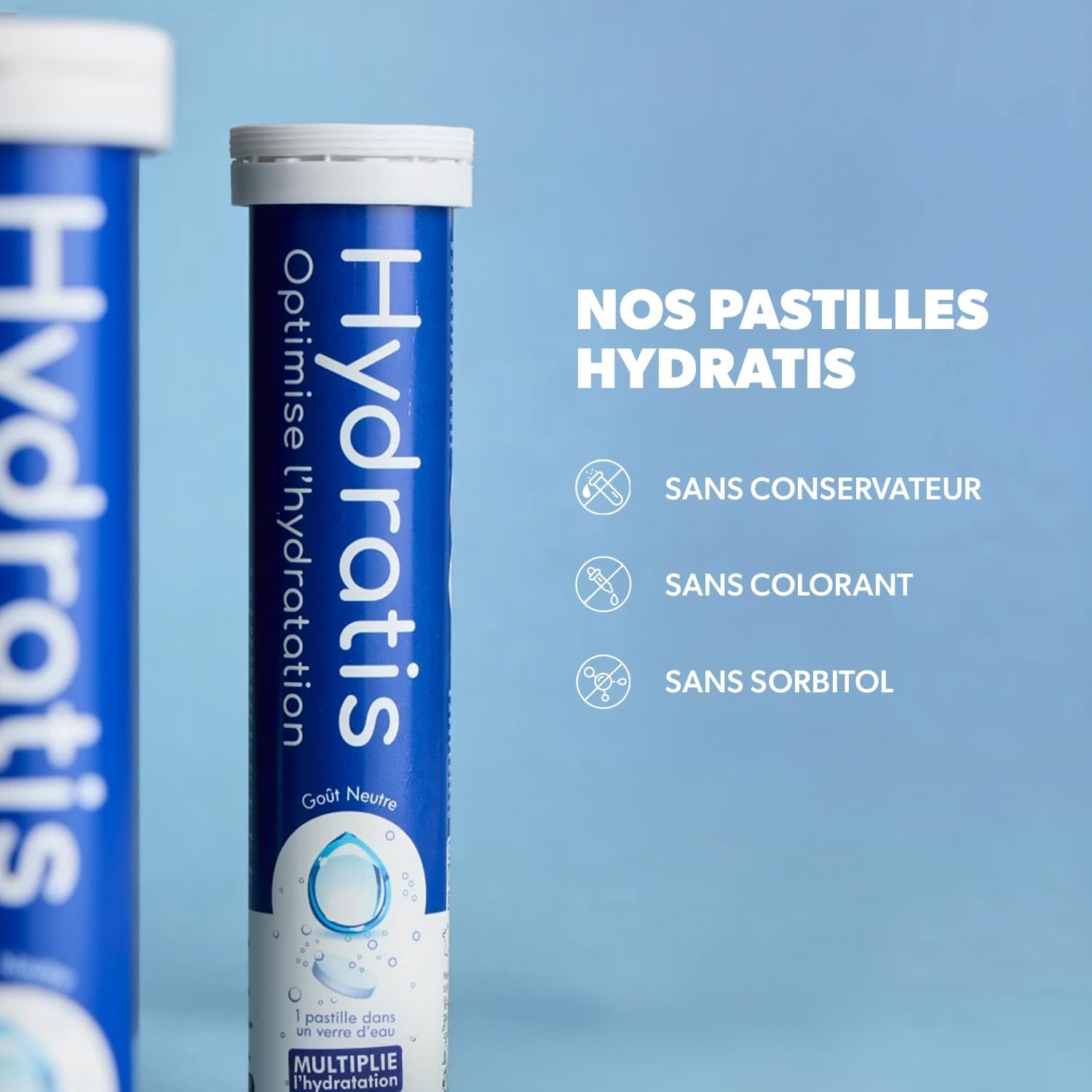 HYDRATIS - Pastilles Hydratation Electrolytes - Mix Fruits des Bois + Pêche - Améliore l'Hydratation et Favorise l'Énergie - Formule Isotonique - Sport, Récupération - 2 tubes (40 Pastilles) | Améliore l'Hydratation et Favorise l'Énergie - Formule Isotoni