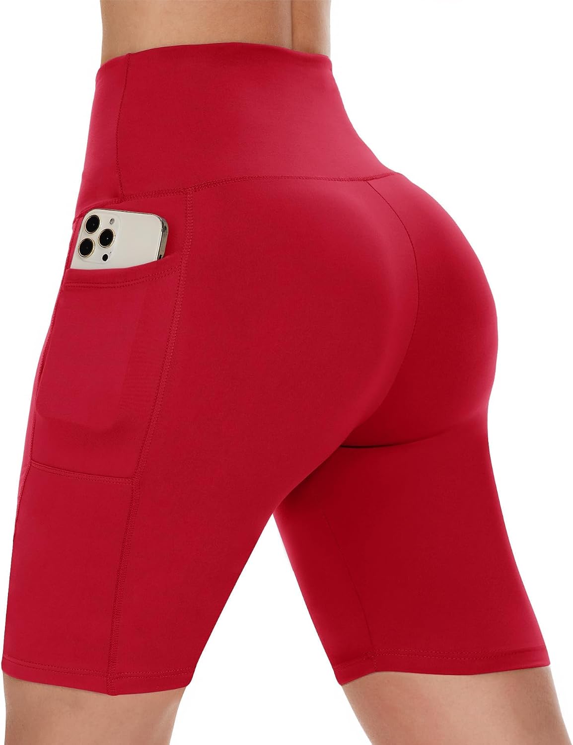 Biker Shorts Women with Pockets - 3"/5"/8" Workout Gym Spandex Yoga Shorts | High Waisted Tummy Control Shorts, Fitness Clothing, Womens Clothes for Running Athletic Exercise Sports