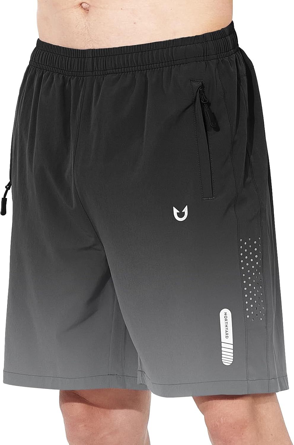 NORTHYARD Men's Athletic Running Shorts Gym Workout 7"/9"/5" Zipper Pockets | Quick Dry, Lightweight, Breathable, Unlined, Moisture-wicking, Reflective Strips, Elastic Waist, Sports Basketball Tennis