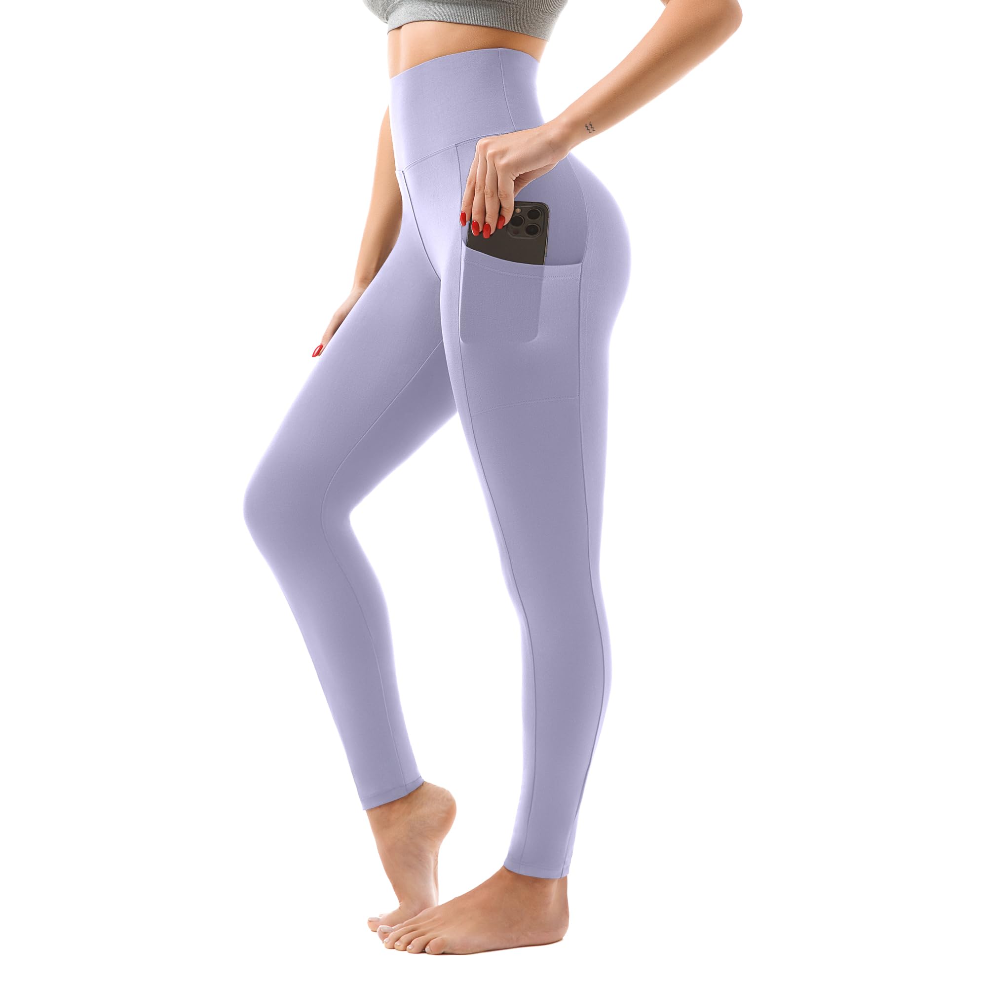 SINOPHANT High Waisted Leggings Women with Pockets | Women, Full Length, Buttery Soft Stretchy, Yoga Pants