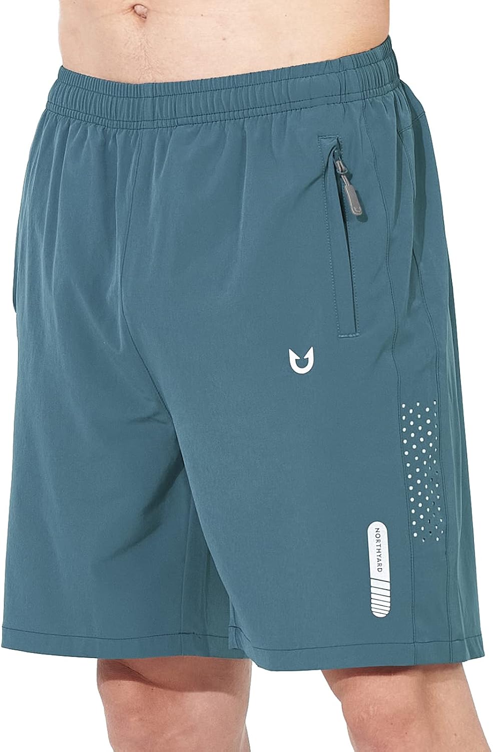 NORTHYARD Men's Athletic Running Shorts Gym Workout 7"/9"/5" Zipper Pockets | Quick Dry, Lightweight, Breathable, Unlined, Moisture-wicking, Reflective Strips, Elastic Waist, Sports Basketball Tennis